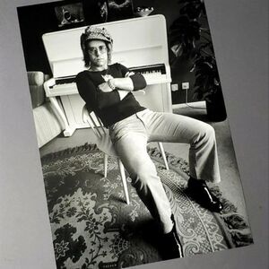 Elton John Black White Photograph Print